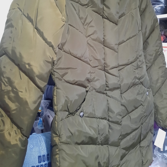 Steve Madden Olive Green Quilted Winter Coat NWT - Picture 6 of 15